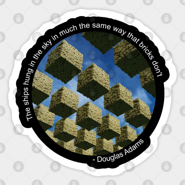 Vogon Fleet Invading Earth Sticker by JAC3D